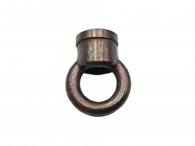 chandelier ceiling  hook closed loop in antique brass 10mm thread 22mm dia