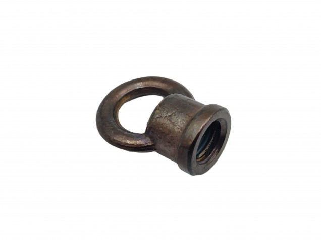 chandelier ceiling  hook closed loop in antique brass 10mm thread 22mm dia