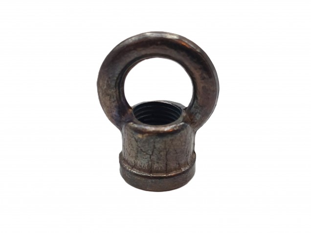 chandelier ceiling  hook closed loop in antique brass 10mm thread 22mm dia