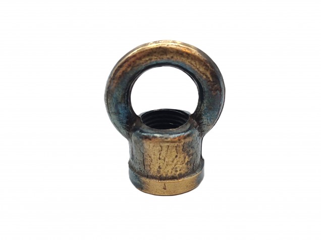 Chandelier Ceiling  Hook Closed Loop In Brushed Antique 10mm thread 22mm dia