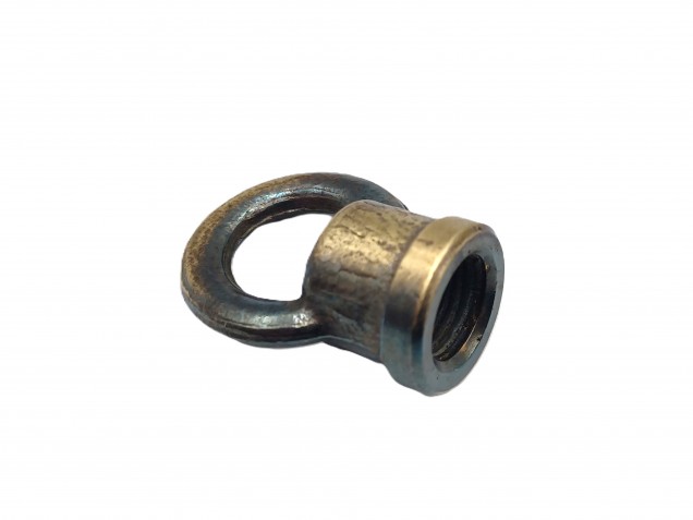 Chandelier Ceiling  Hook Closed Loop In Brushed Antique 10mm thread 22mm dia