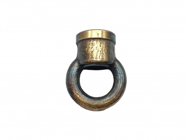 Chandelier Ceiling  Hook Closed Loop In Brushed Antique 10mm thread 22mm dia