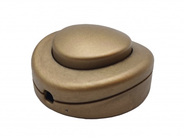 Inline floor or table lamp switch in gold 2 or 3 core