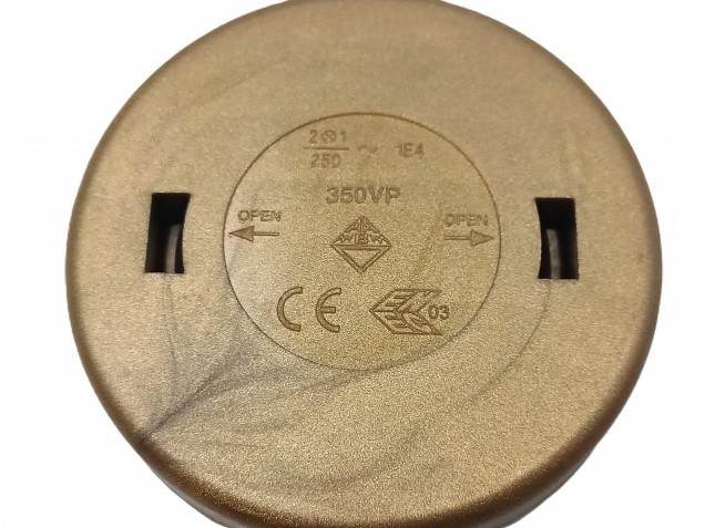 Inline floor or table lamp switch in gold 2 or 3 core