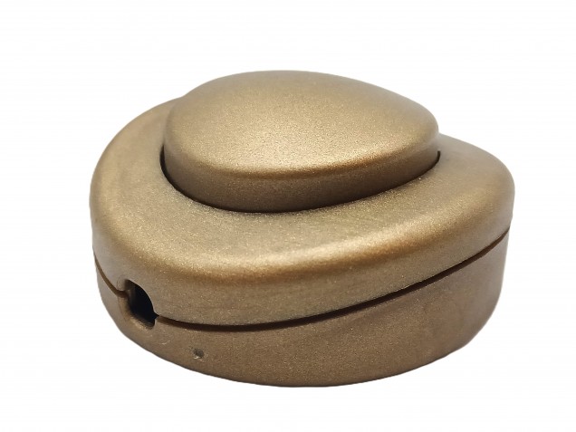 Inline floor or table lamp switch in gold 2 or 3 core