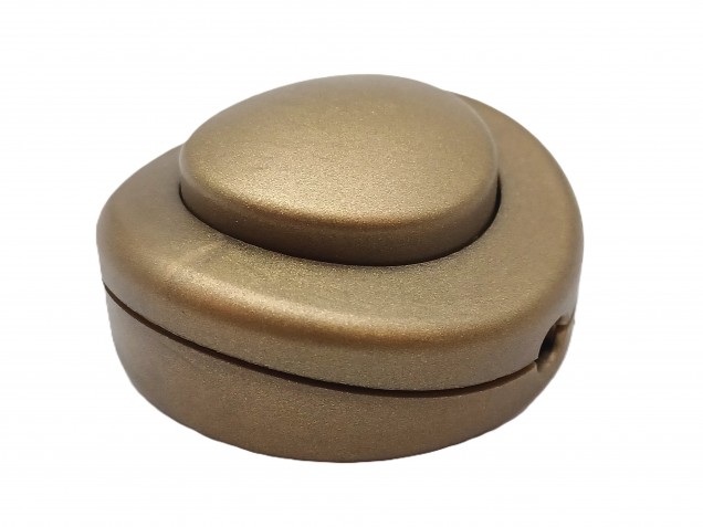 Inline floor or table lamp switch in gold 2 or 3 core