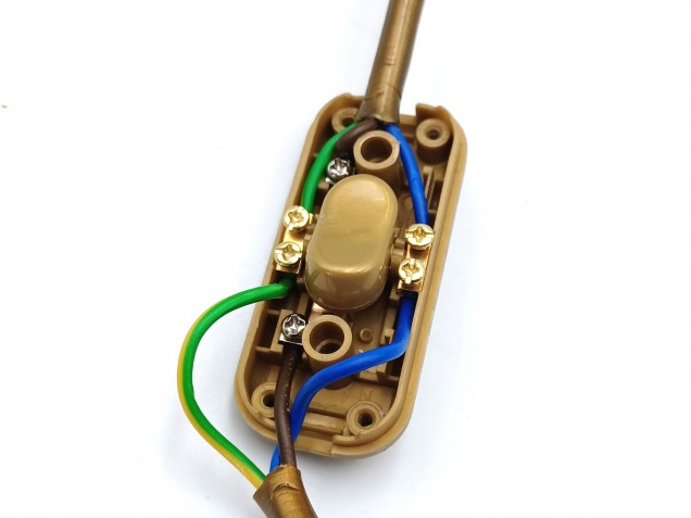 Black Inline Torpedo lamp switch light switch 2 or 3 core