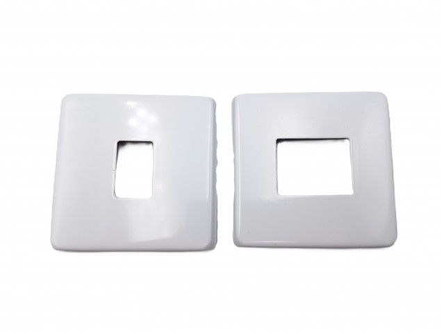 Light Switch Cover Plate Conversion In white double or single switch 