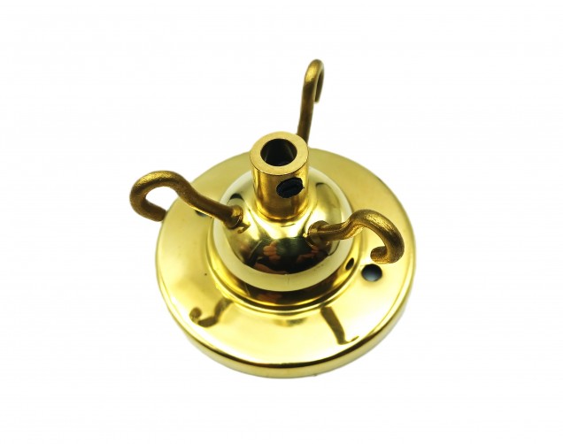 3 Hook Ceiling Pendant Set Brass Complete With Chain Cable And Lamp Holder