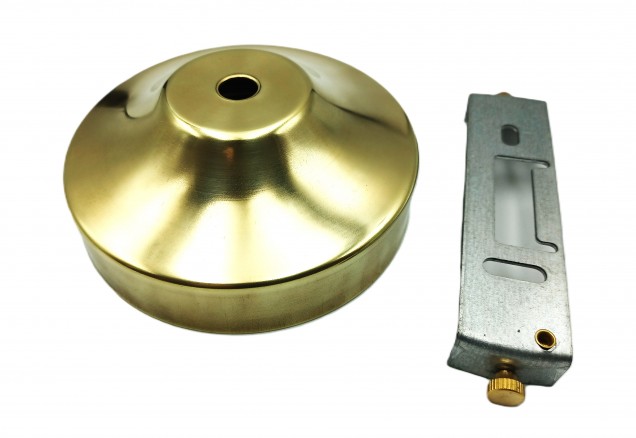 Brass Metal Ceiling Rose Light Pendant Set With B22 100mm Rose 