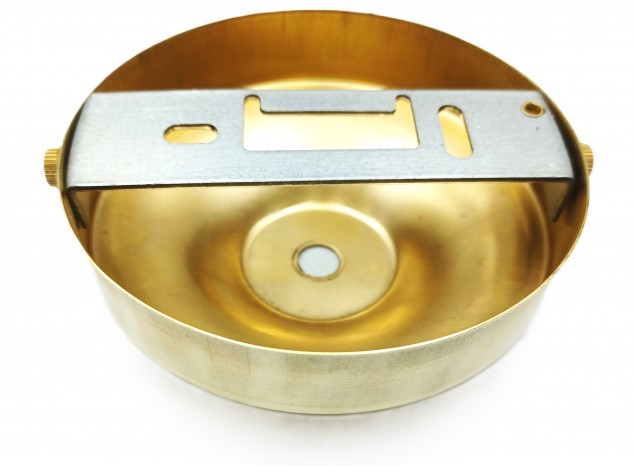 Brass Metal Ceiling Rose Light Pendant Set With B22 100mm Rose 