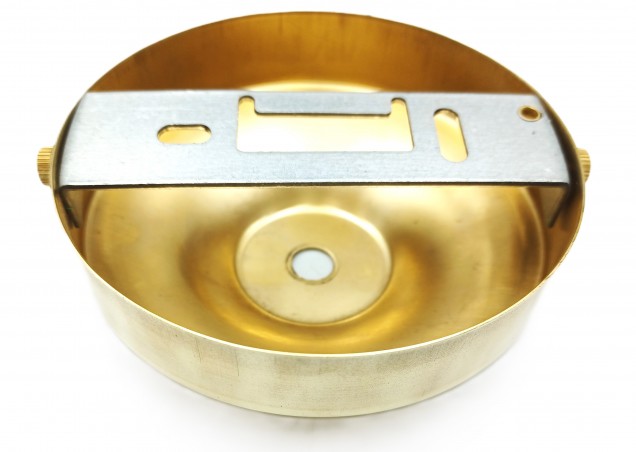 Brass Metal Ceiling Rose Light Pendant Set E27 Lamp Holder And 100mm Ceiling Rose