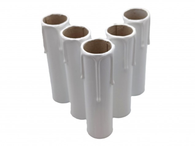 Candle Tubes  White Drip Card 100mm x 24mm
