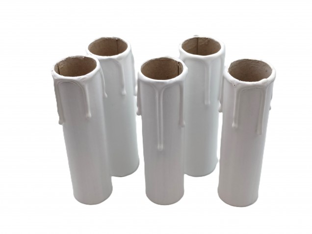 Candle Tubes  White Drip Card 100mm x 24mm