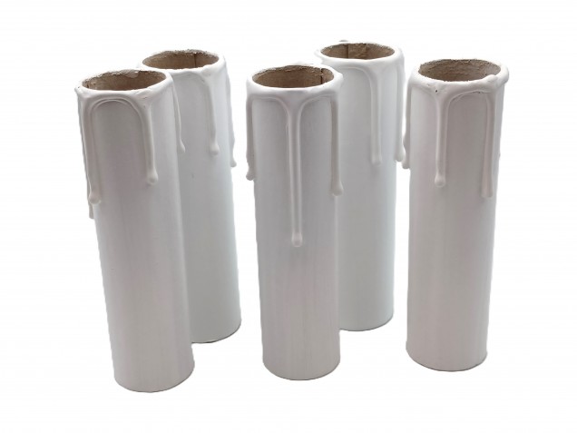 Candle Tubes  White Drip Card 100mm x 24mm
