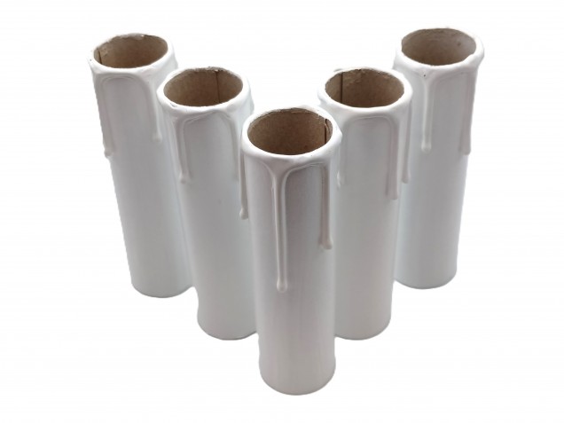 Candle Tubes  White Drip Card 85mm x 24mm