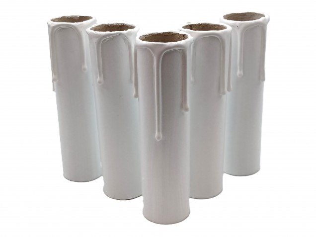 Candle Tubes  White Drip Card 100mm x 24mm