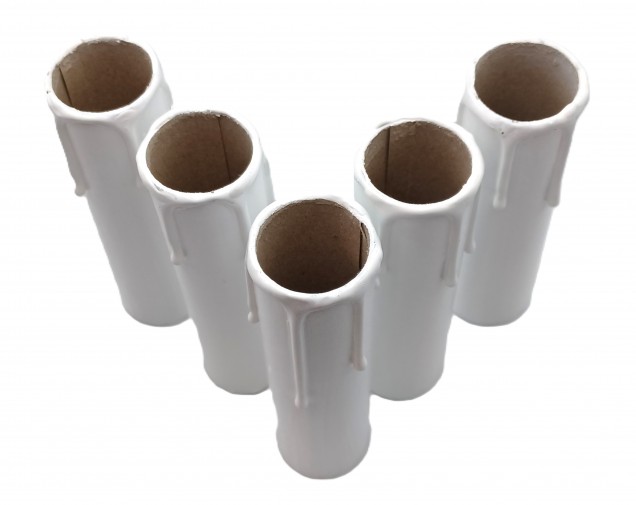 Candle Tubes  White Drip Card 100mm x 24mm