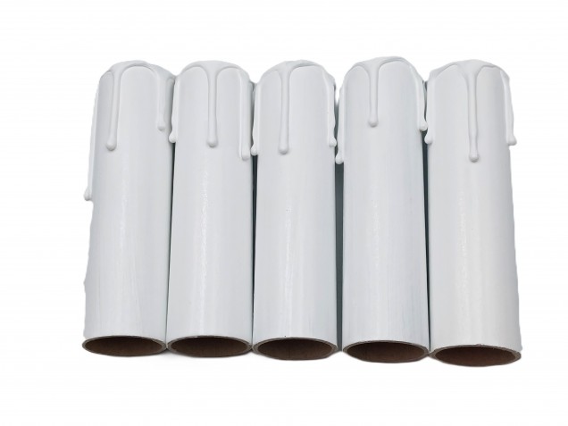 Candle Tubes  White Drip Card 100mm x 24mm