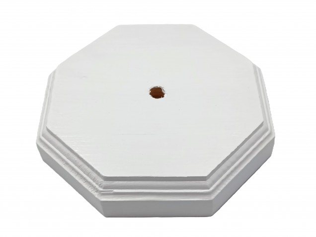 Pine ceiling rose white pattress octagon 