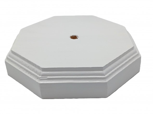 Pine ceiling rose white pattress octagon 