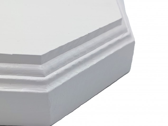 Pine ceiling rose white pattress octagon 