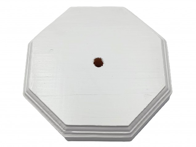 Pine ceiling rose white pattress octagon 