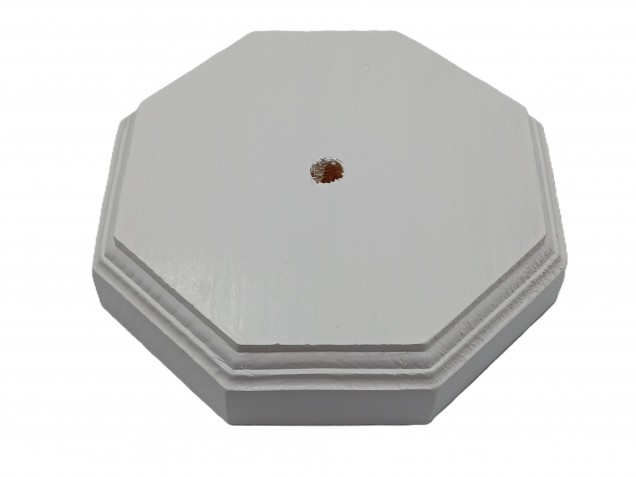 Pine ceiling rose white pattress octagon 