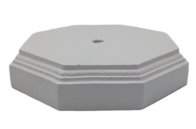 Pine ceiling rose white pattress octagon 