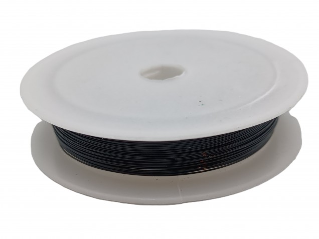 chandelier wire black coloured copper 0.4mm x 10 metres 