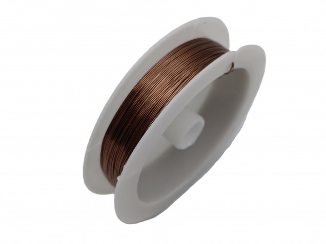 Chandelier wire antique bronze coloured copper 0.4mm x 20 metres