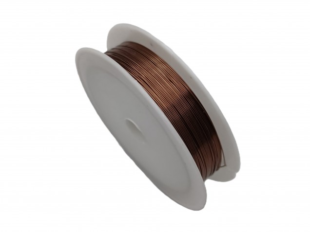 Chandelier wire antique bronze coloured copper 0.4mm x 20 metres