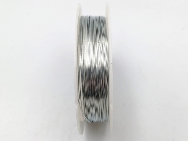 chandelier wire silver coloured copper 0.4mm x 10 metres 
