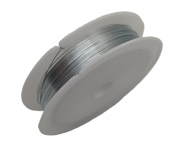 chandelier wire silver coloured copper 0.4mm x 10 metres 