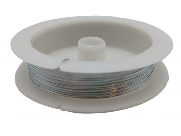 chandelier wire silver coloured copper 0.4mm x 10 metres 