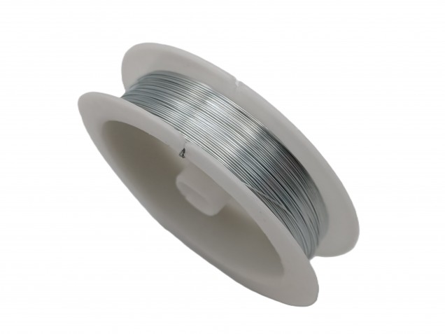 chandelier wire silver coloured copper 0.4mm x 10 metres 