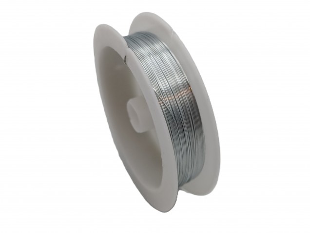 chandelier wire silver coloured copper 0.4mm x 10 metres 