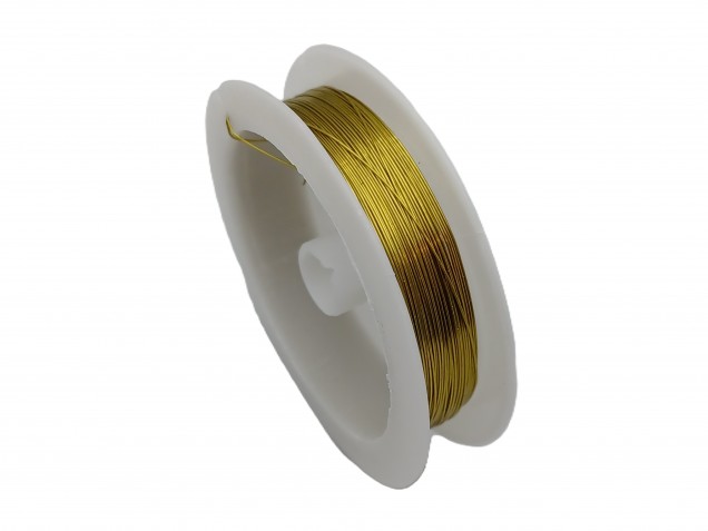 chandelier wire gold coloured copper 0.4mm x 10 metres 