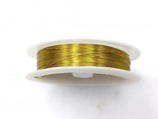 chandelier wire gold coloured copper 0.4mm x 10 metres 