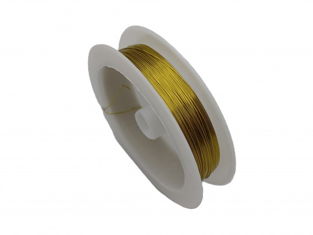 chandelier wire gold coloured copper 0.4mm x 10 metres 