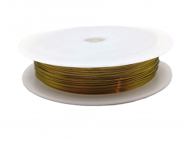 chandelier wire gold coloured copper 0.4mm x 10 metres 