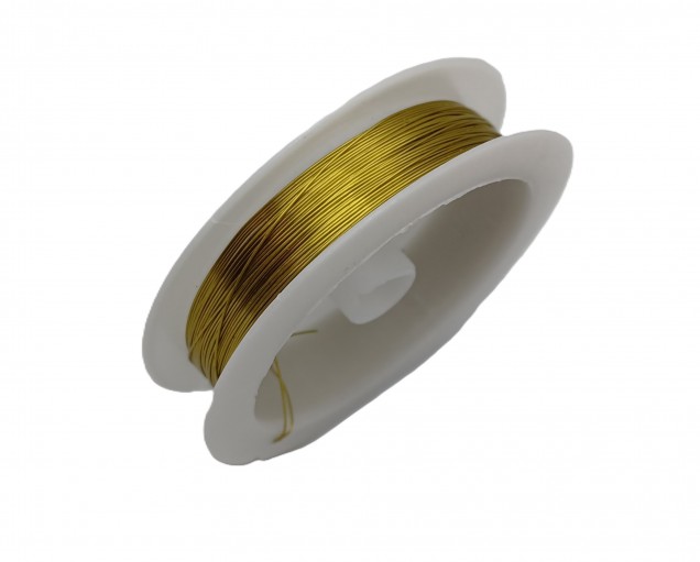 chandelier wire gold coloured copper 0.4mm x 10 metres 