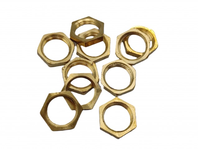 M13 BRASS HEXAGON NUTS 13MM METRIC THREAD 3MM DEPTH 
