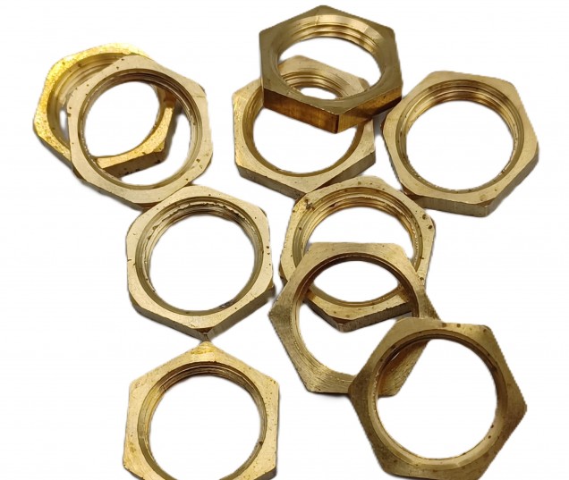 M13 BRASS HEXAGON NUTS 13MM METRIC THREAD 3MM DEPTH 