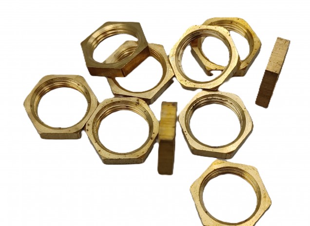M13 BRASS HEXAGON NUTS 13MM METRIC THREAD 3MM DEPTH 