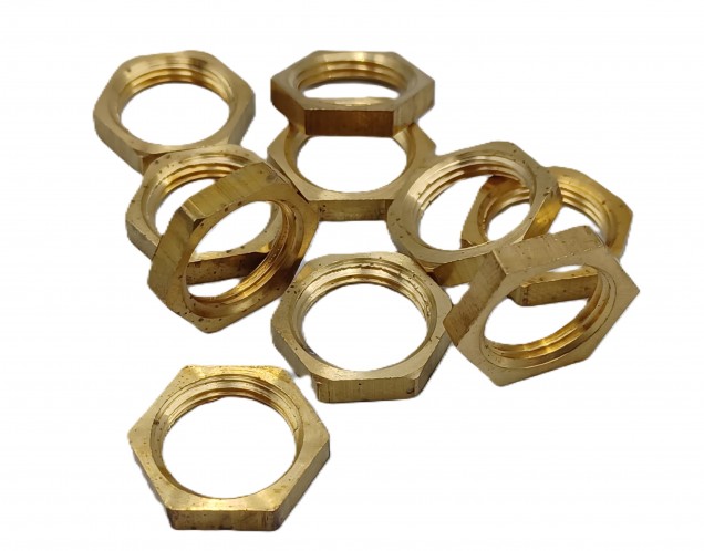 M13 BRASS HEXAGON NUTS 13MM METRIC THREAD 3MM DEPTH 