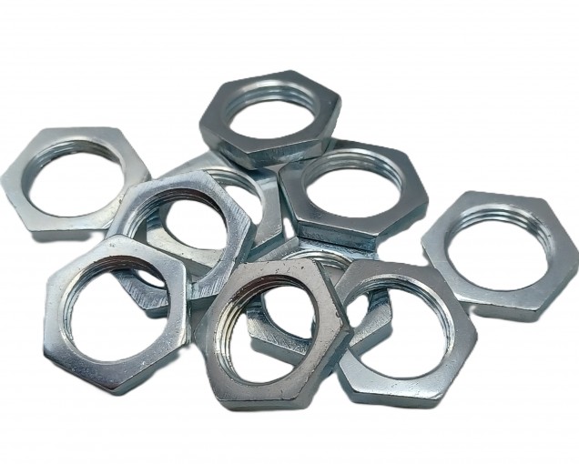 M13 hexagon nuts 13mm thread zinc plated steel x 10