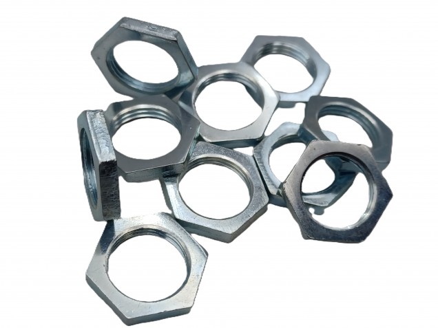 M13 hexagon nuts 13mm thread zinc plated steel x 10