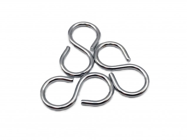 Chandelier Hook Closed S Hook In Chrome pack of 3