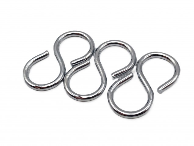 Chandelier Hook Closed S Hook In Chrome pack of 3